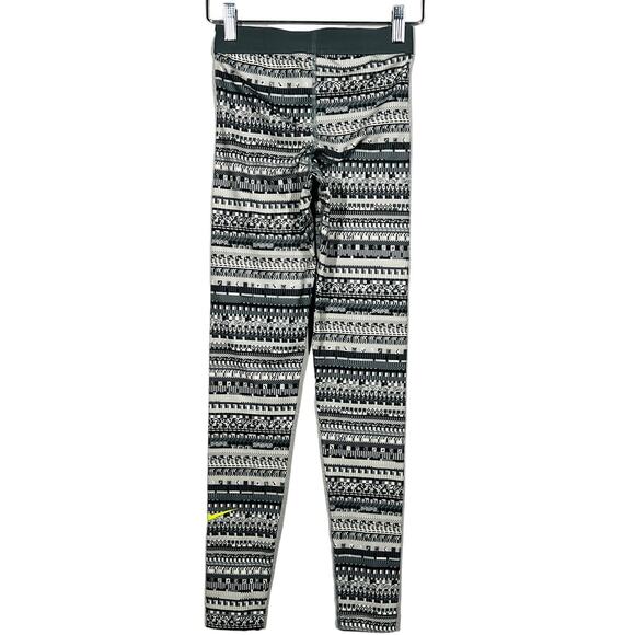 Nike Pro Dri Fit Leggings Micro Print Black White Athletic Sport - XS - Picture 1 of 4